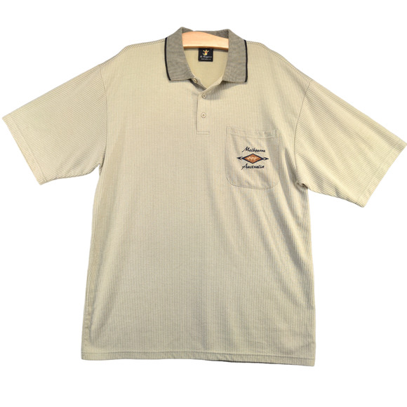 Mr. Kangaroo Men's Melbourne Australia Polo Shirt Green 3XL Short Sleeve - Picture 1 of 14